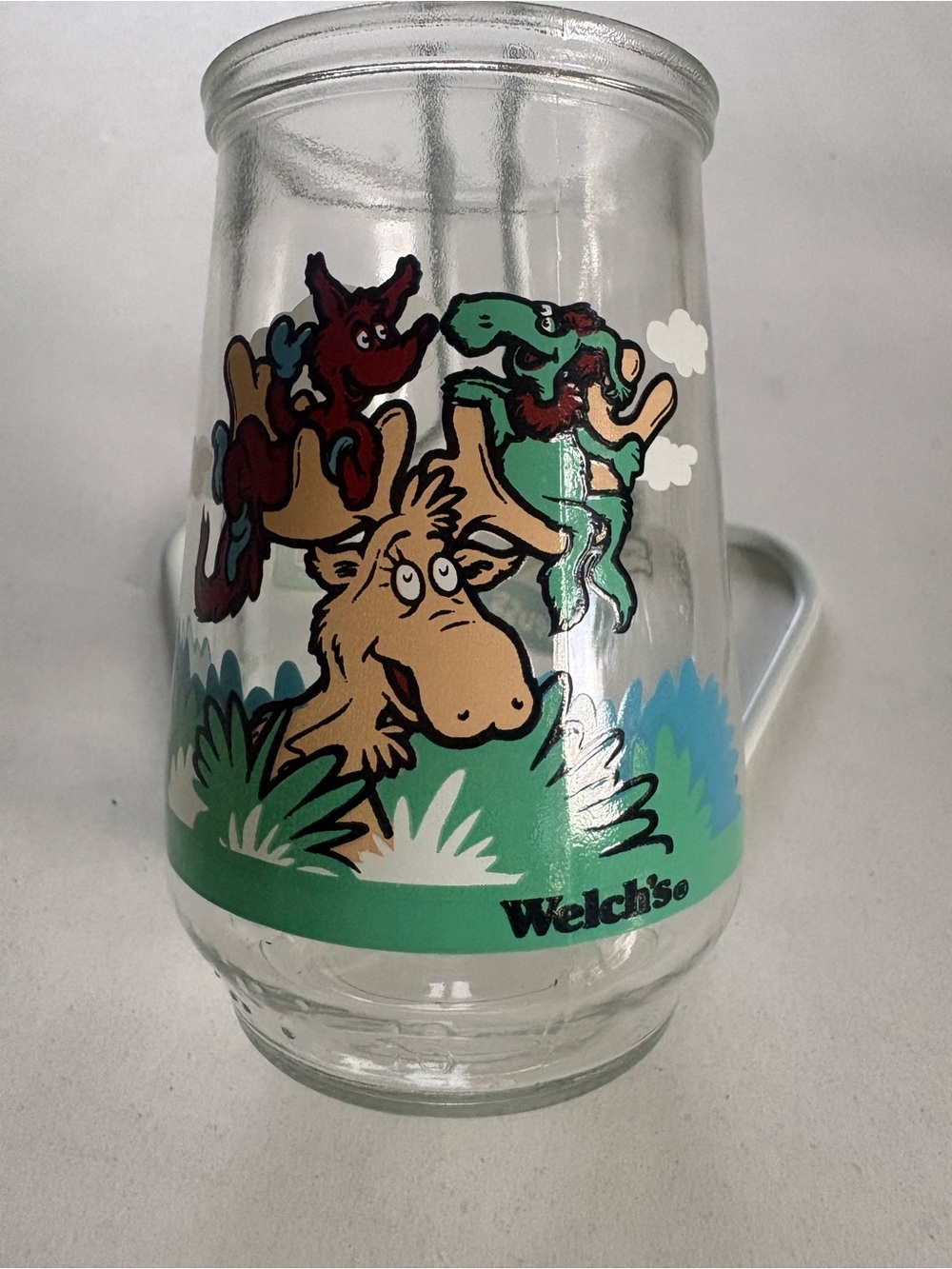 Welch’s Dr.Seuss Thidwick and Friends Glass jar  - Green Accent